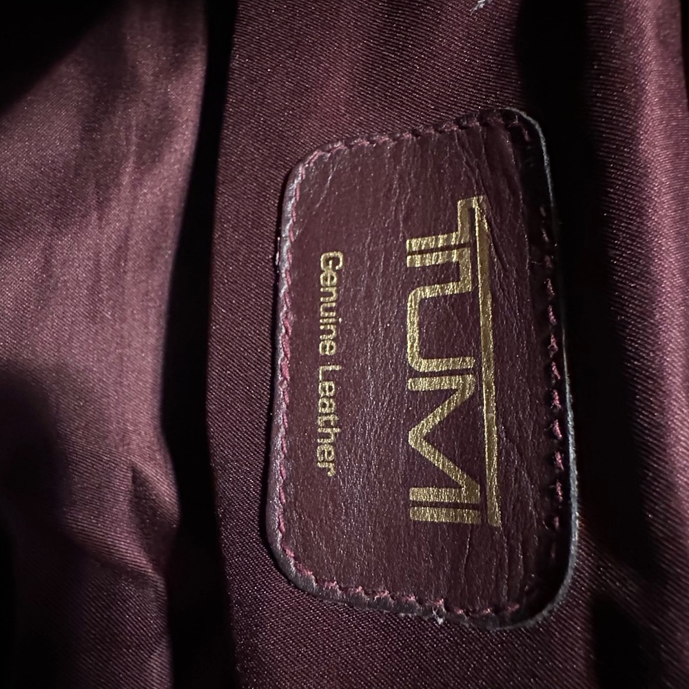 TUMI Burgundy Leather Accessory
